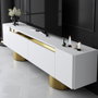 Hanah Home Bohem Soporte para TV Blanco y Dorado